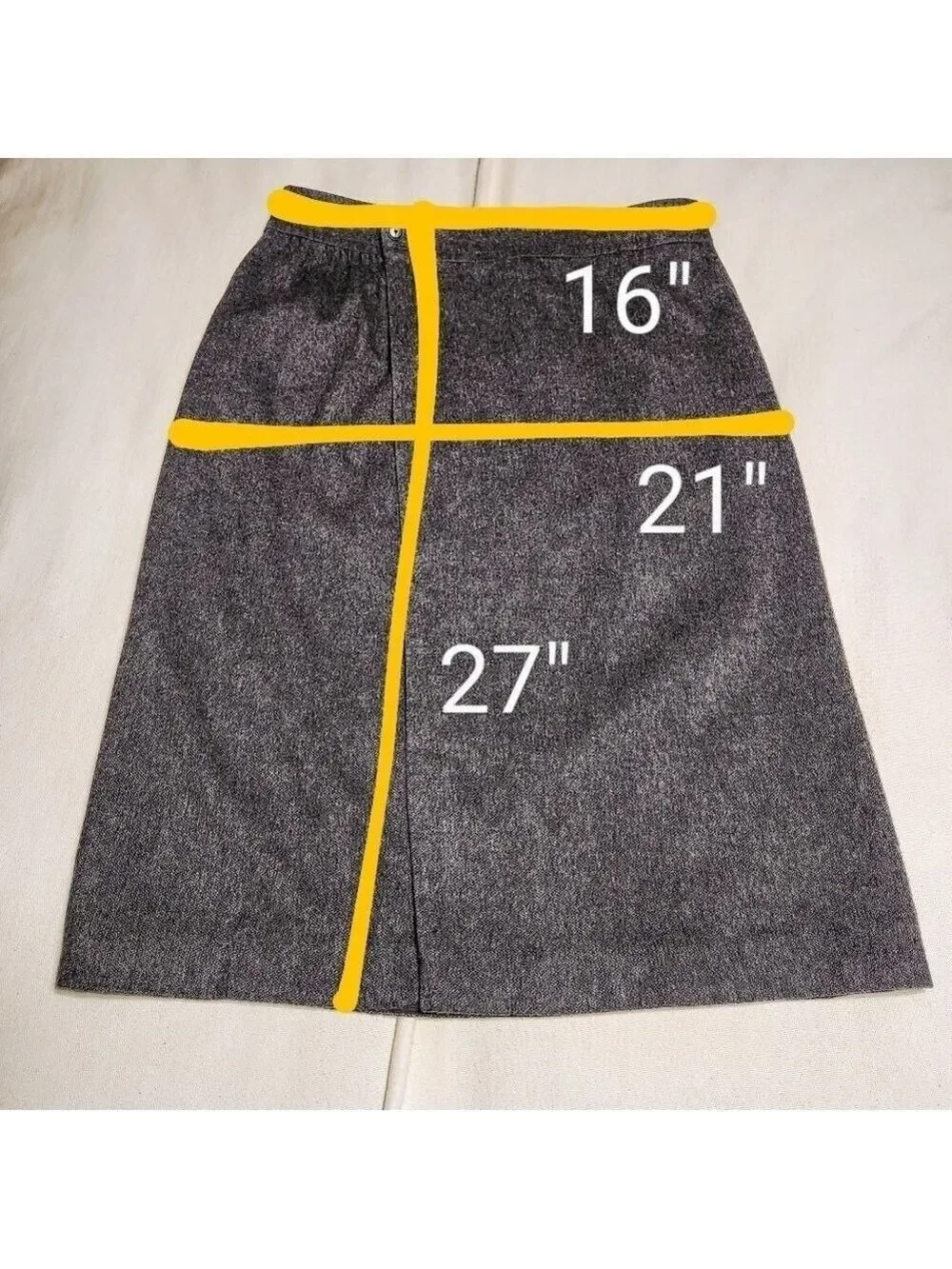 Gucci Gray Wool Silk Blend A Line Midi Skirt Size 6